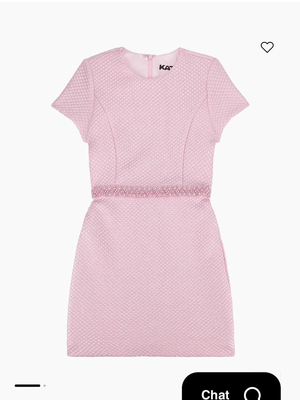 KATIE J NYC sylvie Pink Textured Short Sleeve Dress XL 14